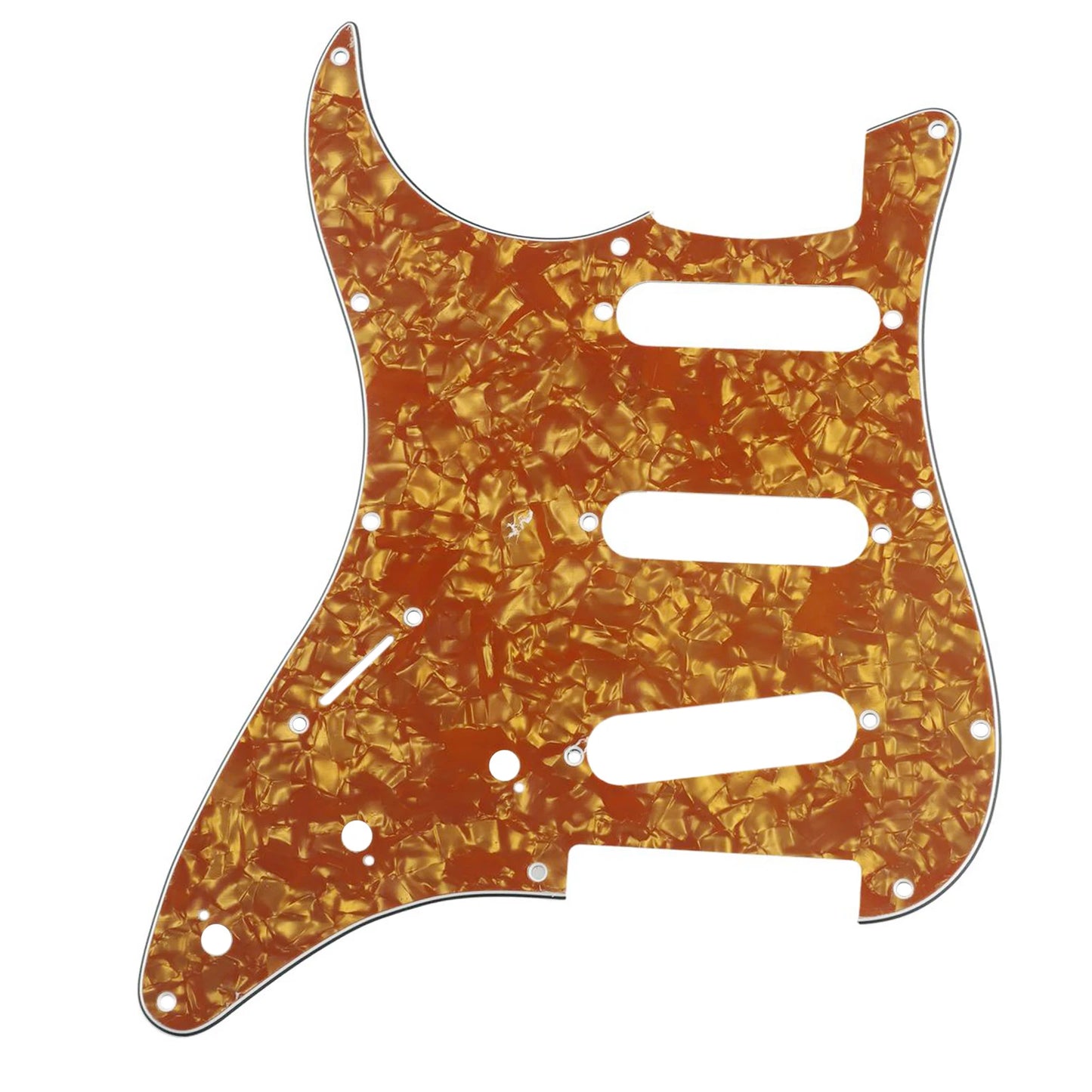 MiniGuitarBR Guitar Parts - PVC Celluloid Pickguard For Stratocasters Electric Guitars 3 Ply 11 Holes Easy Installation Electric Guitar Accessories